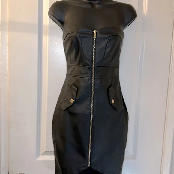 chinese dress ladies Leather Look Dress L main image 0